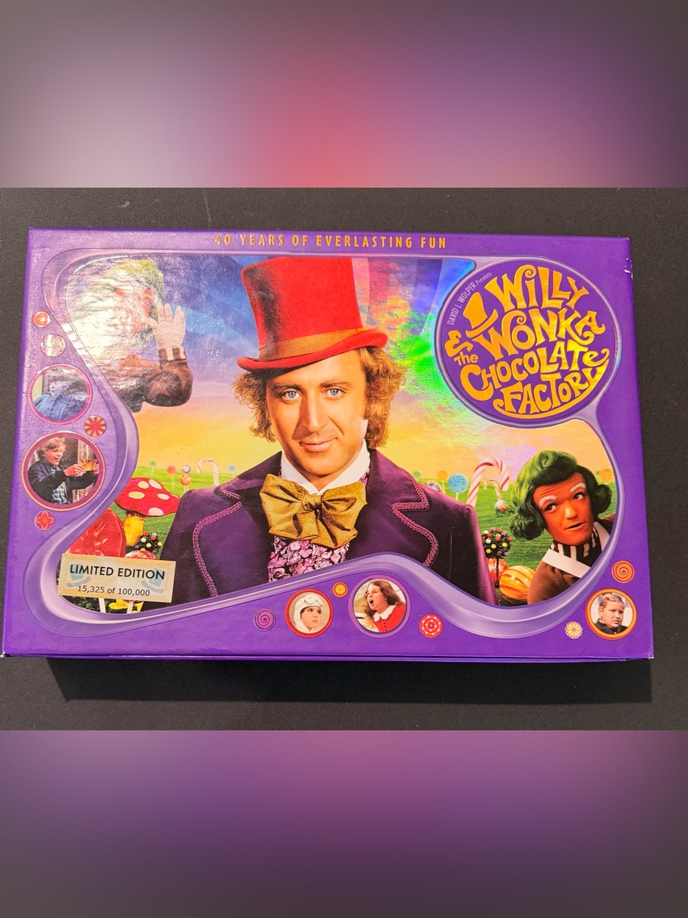 Willy Wonka & The Chocolate Factory Collector's Game Box - Purple